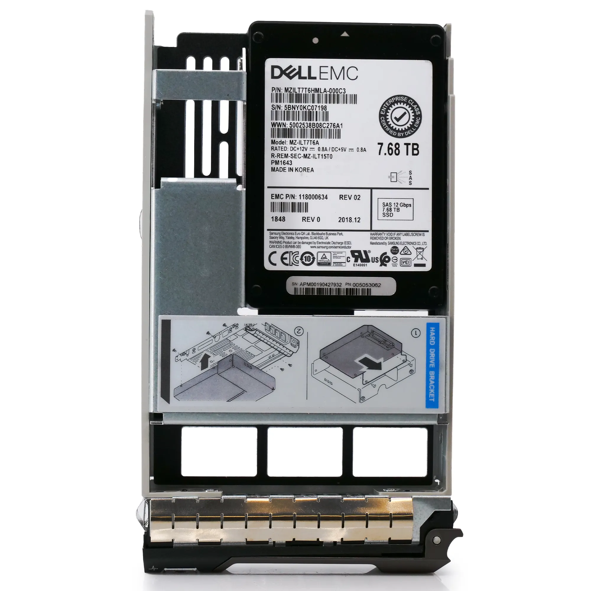 Dell EMC 118000634 G13 7.68TB SAS 12Gb/s 512e 1DWPD 3.5in Solid State Drive