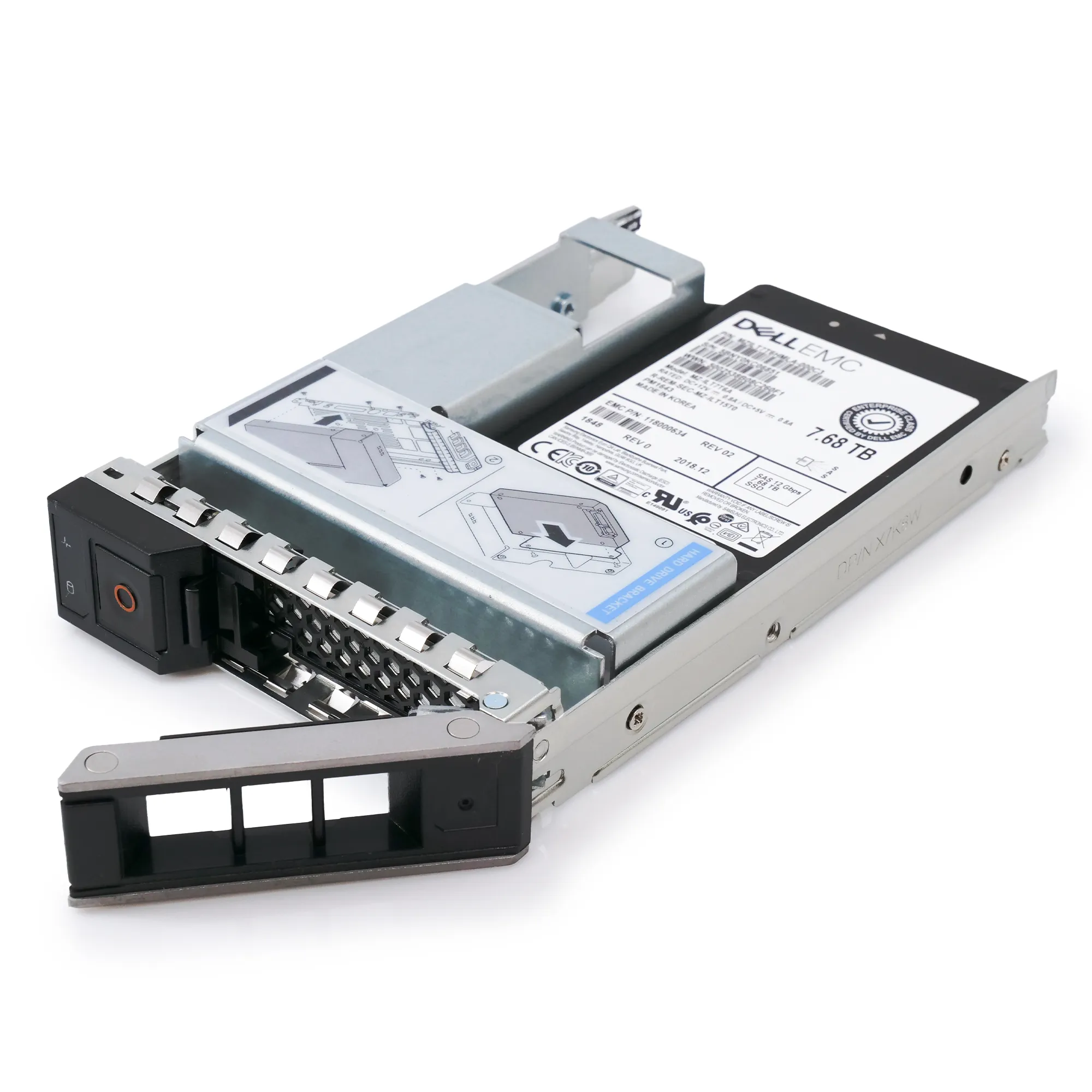 Dell EMC 118000634 G14 7.68TB SAS 12Gb/s 512e 1DWPD 3.5in Recertified Solid State Drive