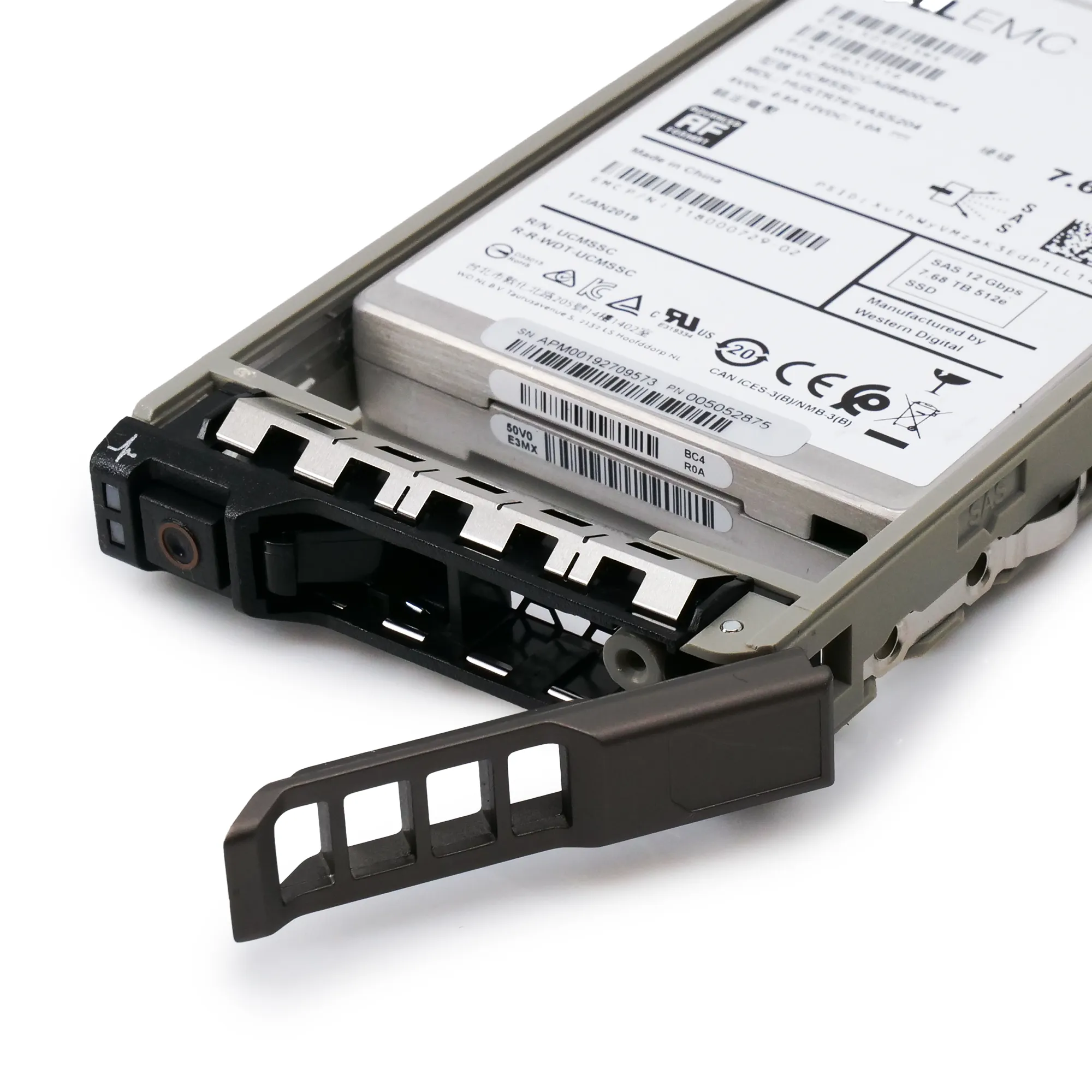 Dell EMC G13 HUSTR7676ASS204 0B35116 7.68TB SAS 12Gb/s 512e 1DWPD Read Intensive 2.5in Solid State Drive