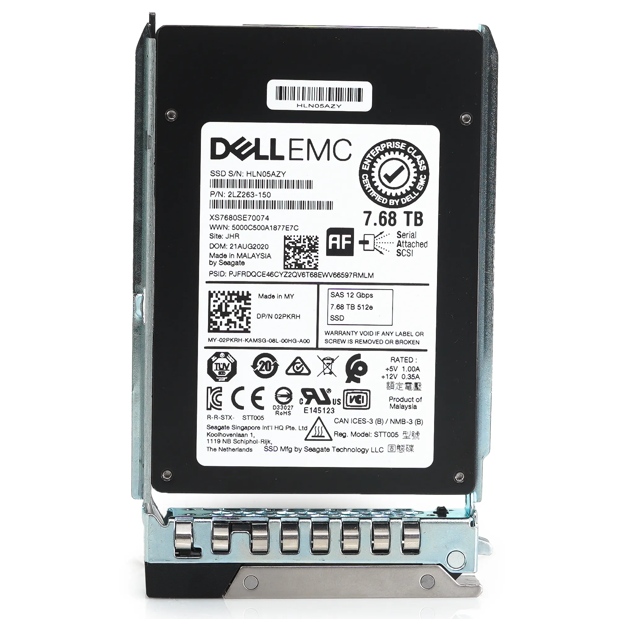 Dell G14 2PKRH XS7680SE70074 7.68TB SAS 12Gb/s 1DWPD Read Intensive 2.5in Solid State Drive