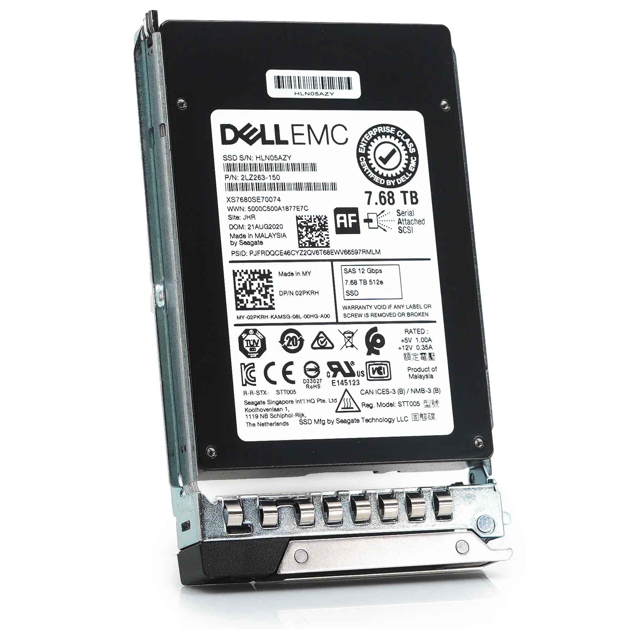 Dell G14 2PKRH XS7680SE70074 7.68TB SAS 12Gb/s 1DWPD Read Intensive 2.5in Solid State Drive