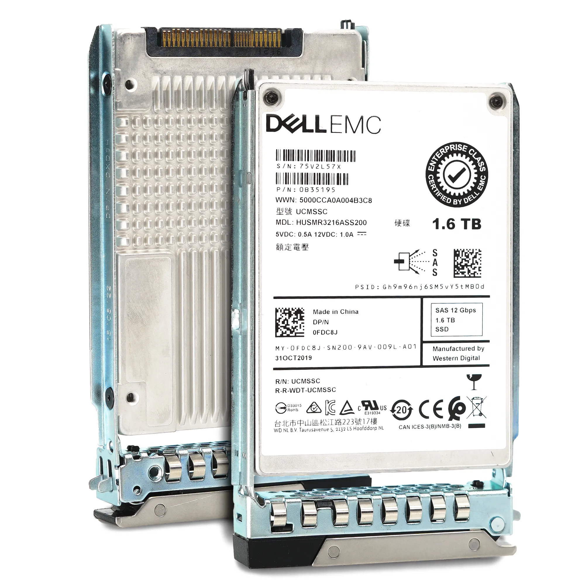 Dell G14 FDC8J HUSMR3216ASS200 1.6TB SAS 12Gb/s 2.5in Solid State Drive