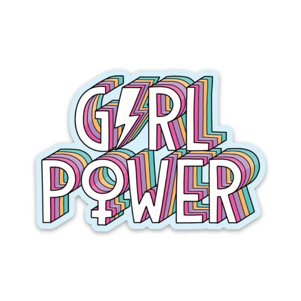 Girl Power Sticker - Lightning and Female Gender Symbol