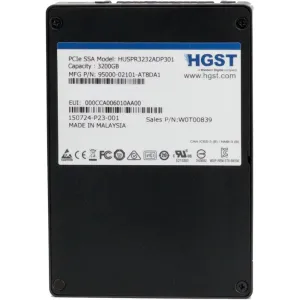 HGST SN100 HUSPR3232ADP301 0T00839 3.2TB PCIe Gen 3.0 x4 U.2 NVMe 2.5in Refurbished SSD