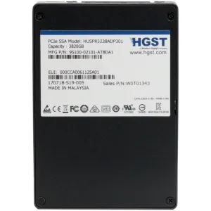 HGST SN100 HUSPR3238ADP301 W0T01343 3.82TB PCIe Gen 3.0 x4 U.2 NVMe 2.5in Refurbished SSD