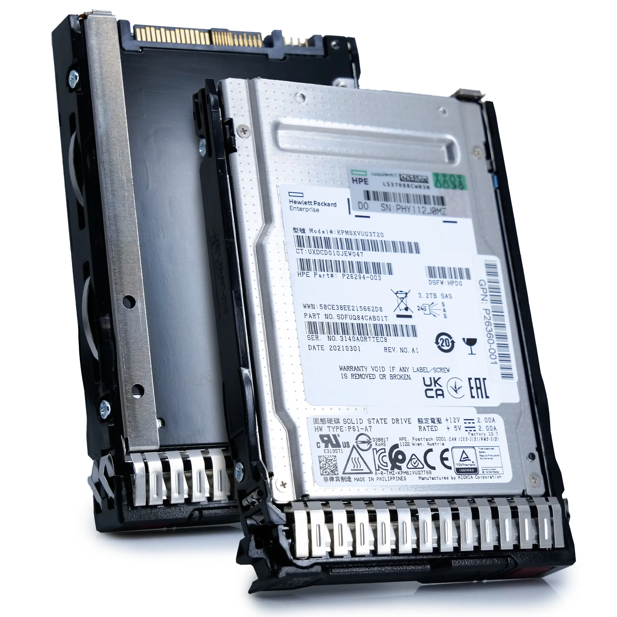 HP Generation 10 P26360-001 3.2TB 3 DWPD SAS-4 24Gb/s TLC 2.5in Recertified Enterprise Solid State Drive