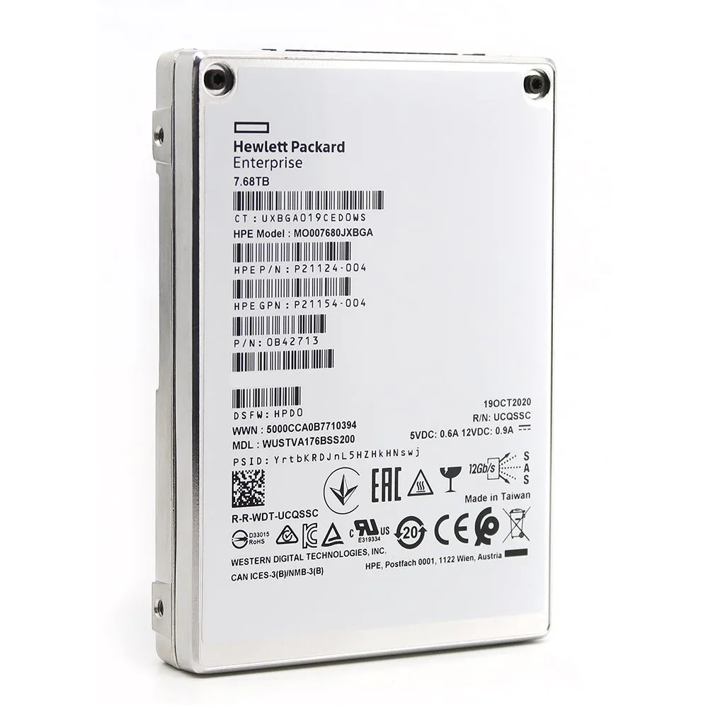HP Ultrastar DC SS540 WUSTVA176BSS200 0B42398 7.68TB SAS 12Gb/s 2.5in Refurbished SSD