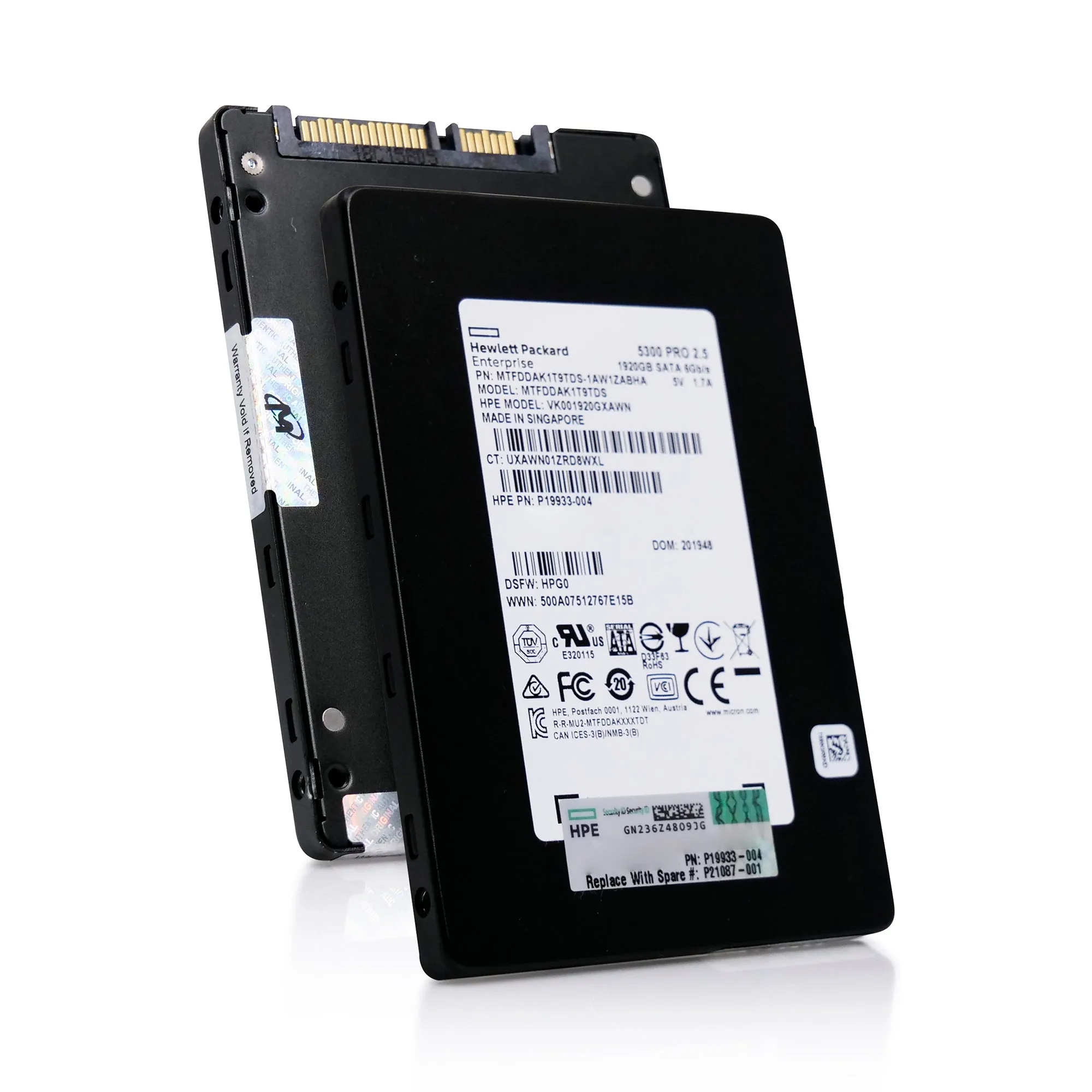 HP VK001920GXAWN 1.92TB SATA 6Gb/s 3D TLC 2.5in Refurbished SSD