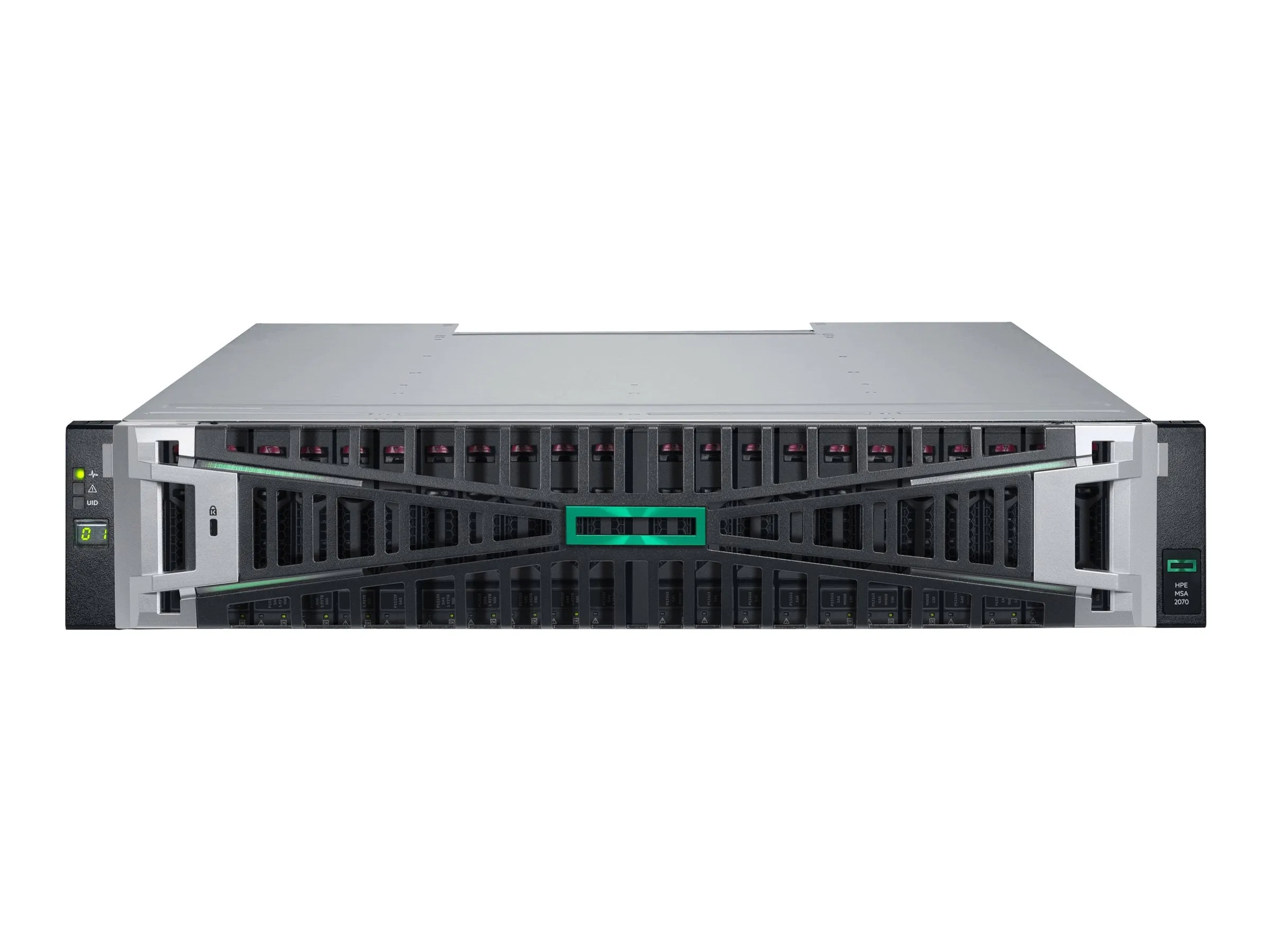 HPE Modular Smart Array 2070 12Gb SAS SFF Storage - Solid state / hard drive array - 0 TB - 24 bays (SAS-3) - SAS 12Gb/s (external) S1H48A