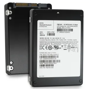 HPE / Samsung PM1643 MZILT15THMAL 15.36TB SAS 12Gb/s 3D TLC 2.5in Recertified Solid State Drive