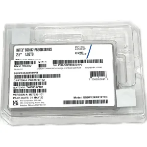 Intel P5500 SSDPF2KX019T9N1 M67236-101 1.92TB PCIe Gen 4.0 x4 8GB/s 3D TLC 1DWPD U.2 NVMe 2.5in Recertified Solid State Drive