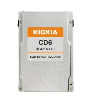 Kioxia CD6-R KCD6XLUL15T3 15.36TB PCIe Gen 4.0 X4 8GB/s 3D TLC 1DWPD U.2 NVMe 2.5in Recertified Solid State Drive