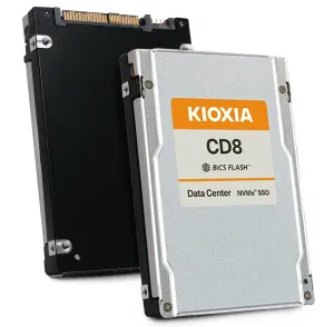 Kioxia CD8-R KCD8XRUG7T68 SDF1E83GEB02T 7.68TB 1 DWPD PCIe Gen 4.0 x4 16GB/s Read Intensive 3D TLC NVMe 1.4 2.5in Recertified Solid State Drive