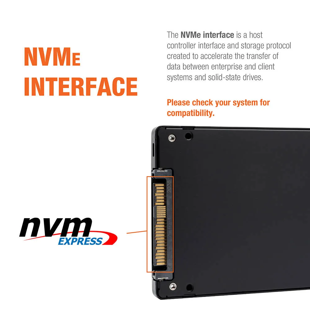Micron 7300 Pro MTFDHBE3T8TDF-1AW1ZABYY 3.84TB PCIe Gen 3.0 x4 4GB/s 3D TLC U.2 2.5in Recertified Solid State Drive