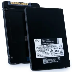 Micron/Lenovo 7400 Pro MTFDKCB1T9TDZ 1.92TB U.3 8GB/s Mixed Use 3D TLC NVMe 2.5in Recertified Enterprise Solid State Drive