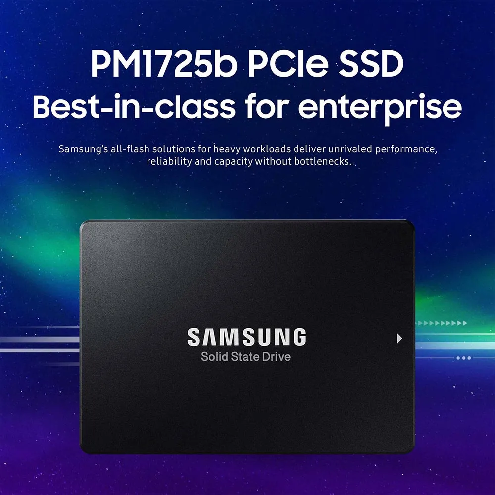 Samsung PM1725b MZWLL1T6HAJQ MZ-WLL1T6B 1.6TB PCIe Gen 3.0 x4 4GB/s 2.5" Dual Port Solid State Drive
