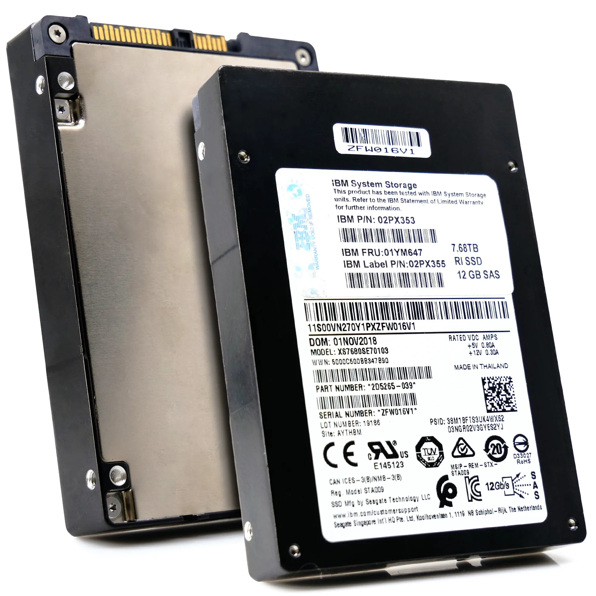 Seagate/IBM Nytro XS7680SE70103 7.68TB 1 DWPD SAS 12Gb/s 3d eTLC 2.5in Solid State Drive