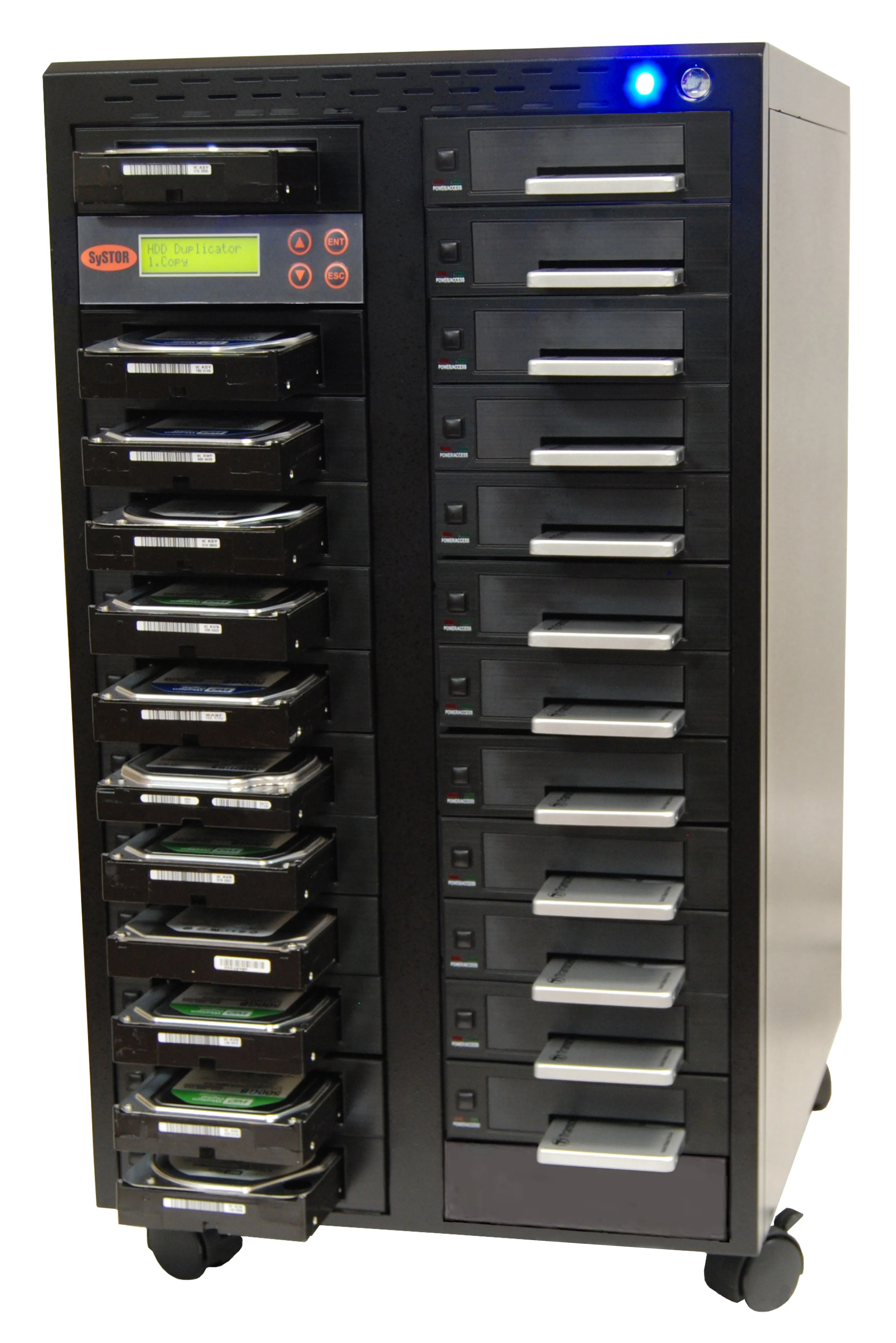 Systor 1 to 23 SATA SSD HDD Duplicator & Sanitizer - 36GB/Min - Dual Port Copy & Erase 3.5" & 2.5" Hard Disk & Solid State Drive (SYS623DP)