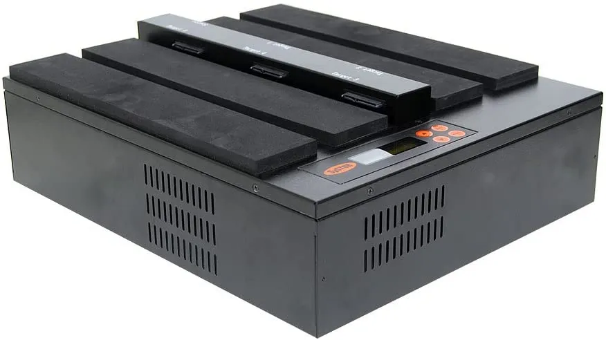 Systor 1 to 5 Flatbed SATA SSD HDD Duplicator & Sanitizer - 36GB/Min - Copy & Erase 3.5" & 2.5" Hard Disk & Solid State Drive 600MB/Sec (SYS05-SSD-SATA3)