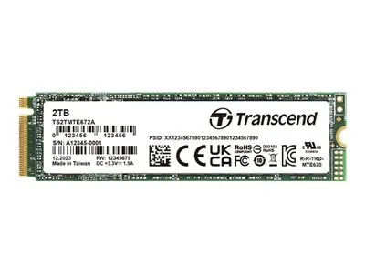 Transcend MTE672A - SSD - encrypted - 1 TB - internal - M.2 2280 (single-sided) - PCIe 3.0 x4 (NVMe) - 256-bit AES - Self-Encrypting TS1TMTE672A