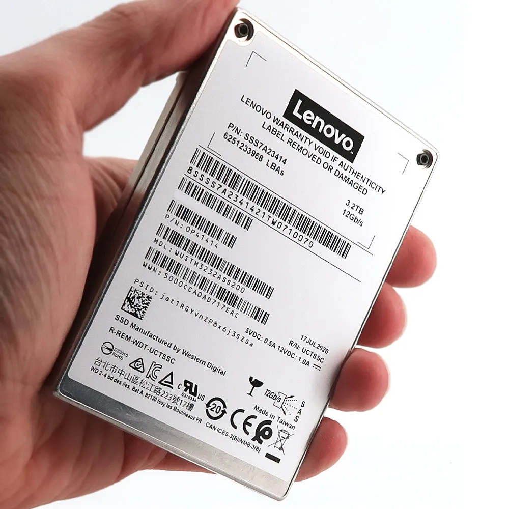 Western Digital / Lenovo SS530 WUSTM3232ASS200 3.2TB SAS 12GB/s 3D TLC 2.5in Recertified Solid State Drive