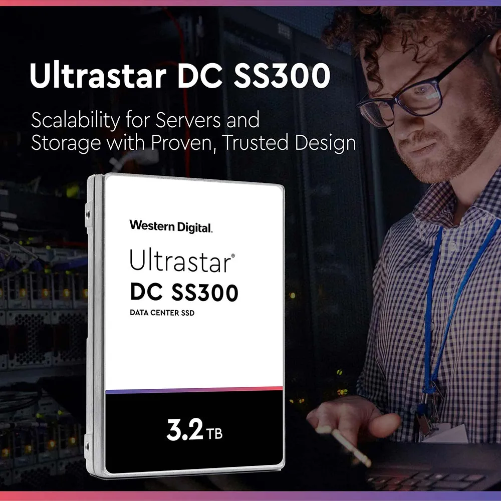 Western Digital Ultrastar DC SS300 HUSMR3232ASS205 JFCC7 3.2TB SAS 12Gb/s 3D MLC TCG-FIPS 2.5in Solid State Drive