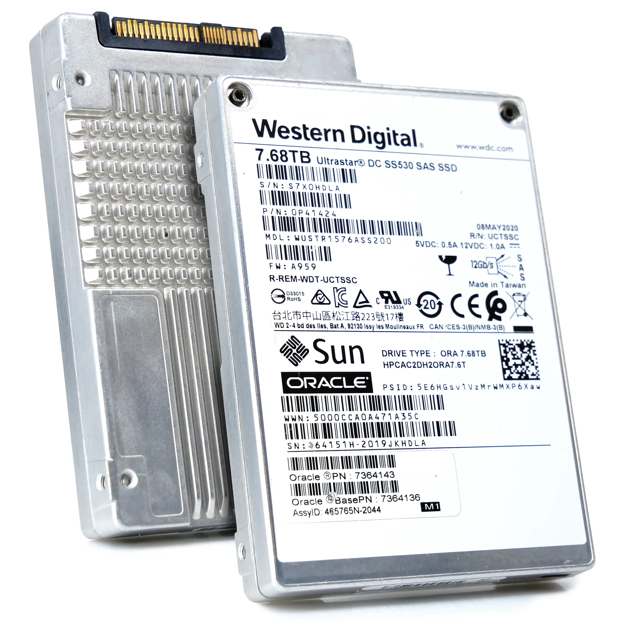 Western Digital Ultrastar DC SS530 WUSTR1576ASS200 0P41424 7.68TB 1 DWPD SAS 12Gb/s 3D TLC 2.5in Recertified Solid State Drive